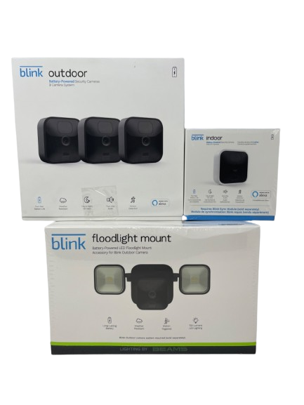 Blink Camera Bundle - Three Cameras + Floodlight Mount