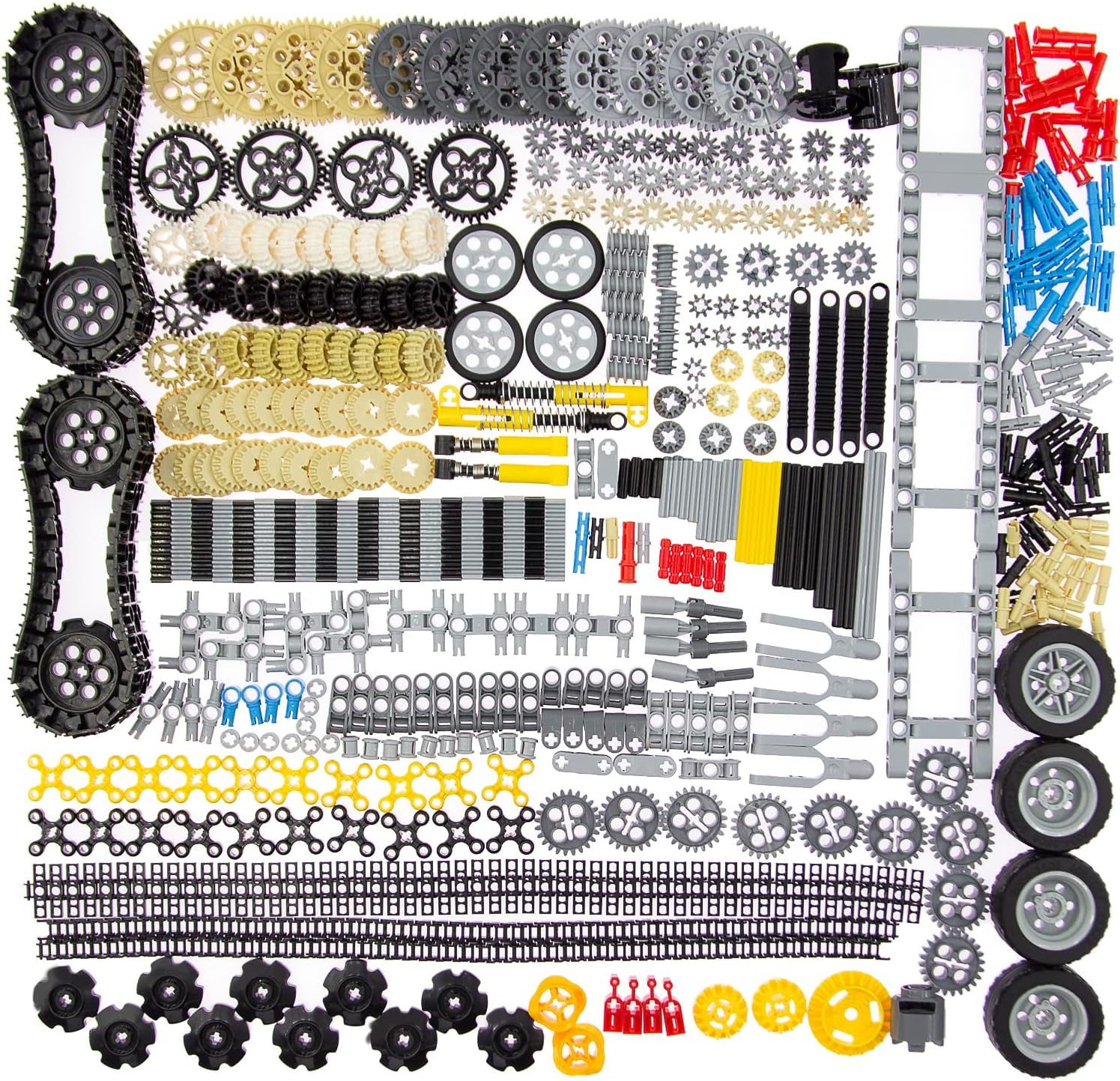 Seemey 844Pcs Technic Parts Gears Axles Sets, Compatible with Lego Bricks