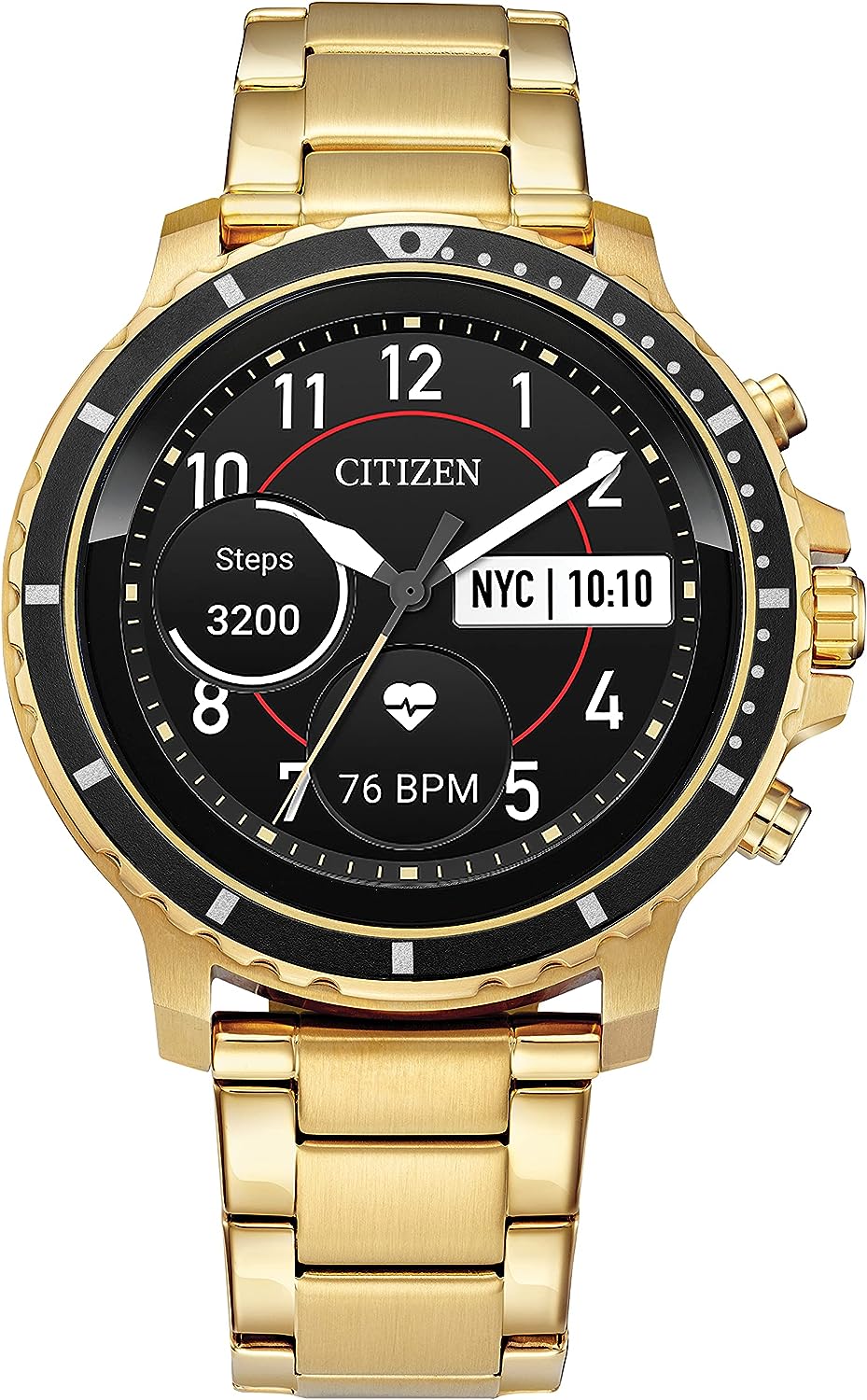 Citizen CZ Smart Men's 46 mm Smart Watch, Gold