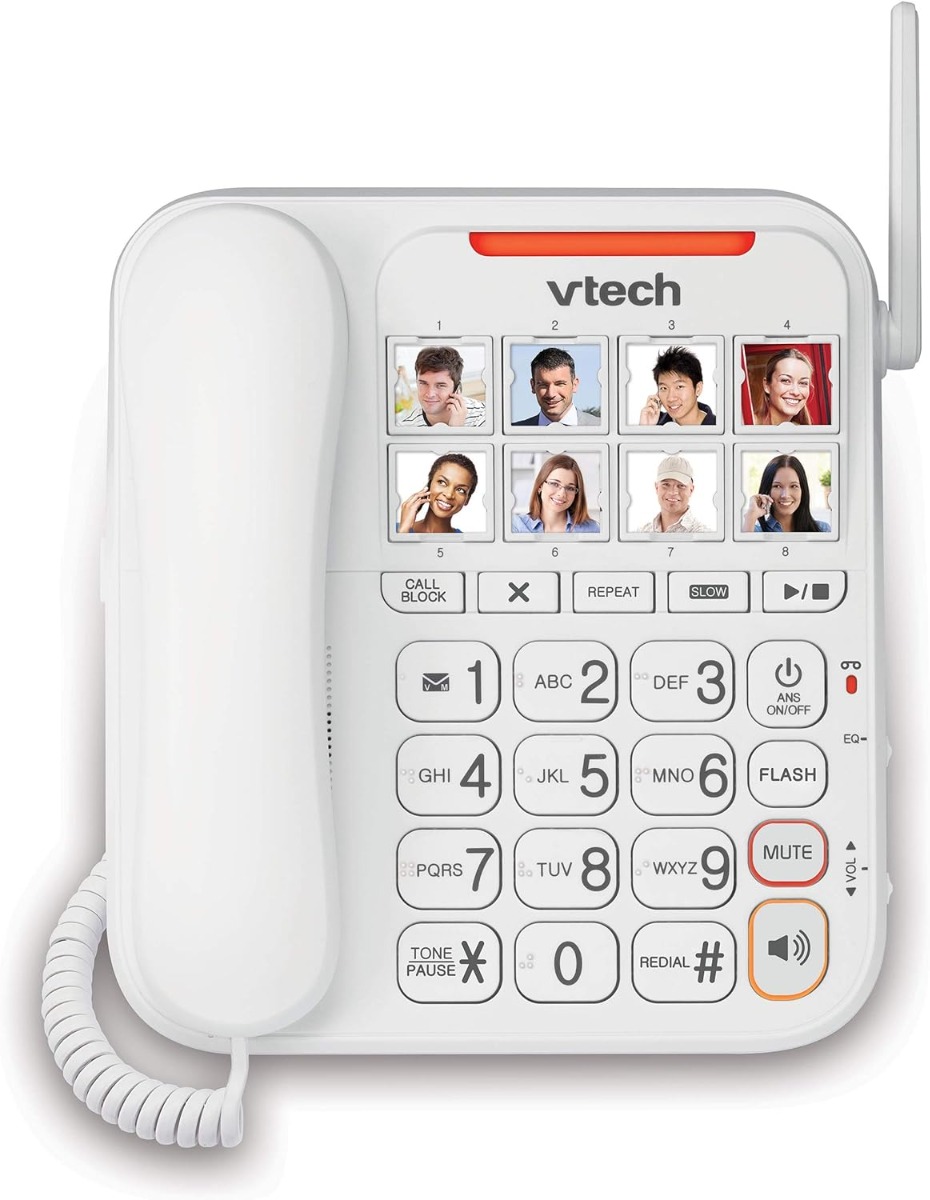 VTech SN5147 Amplified Corded/Cordless Phone with Answering System - White