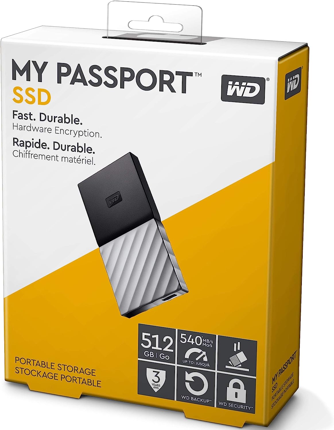 WD My Passport SSD 512GB USB 3.1 External Solid State Drive