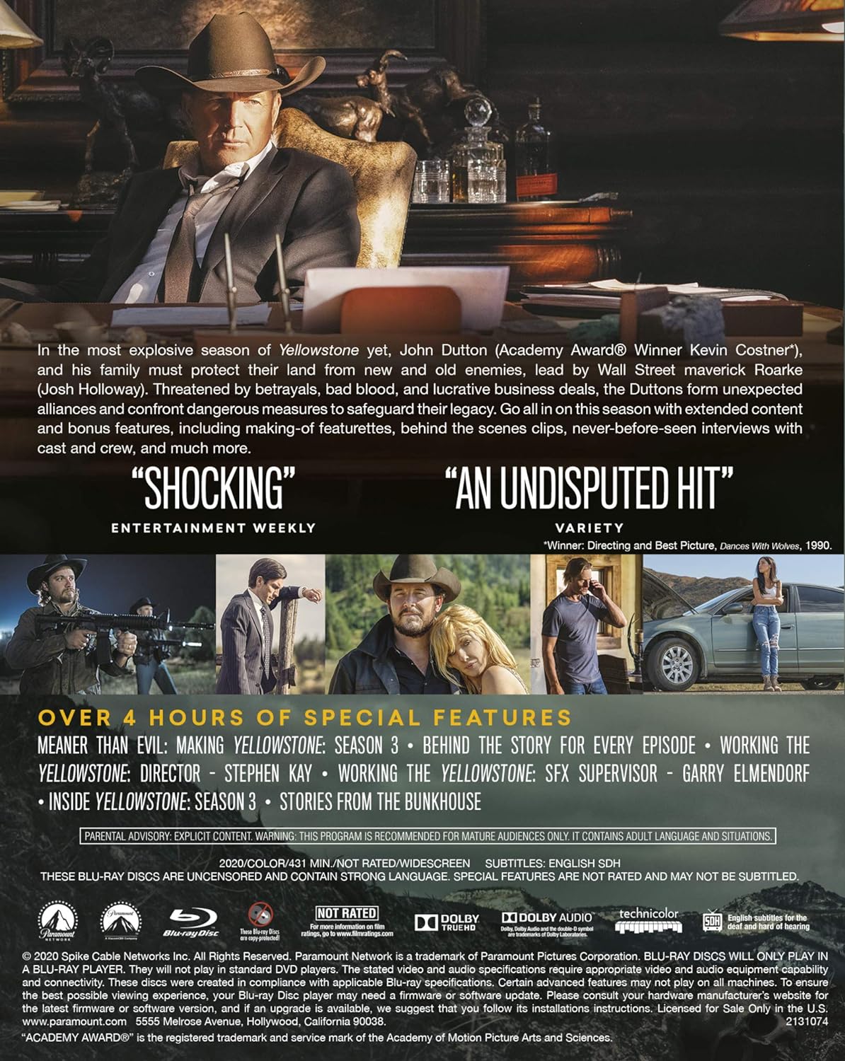 Yellowstone: Season Three (2020, Blu-ray)