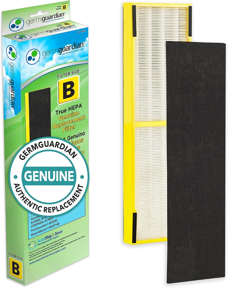 Germ Guardian FLT48252PK HEPA Air Purifier Replacement Filter B - Pack of 2