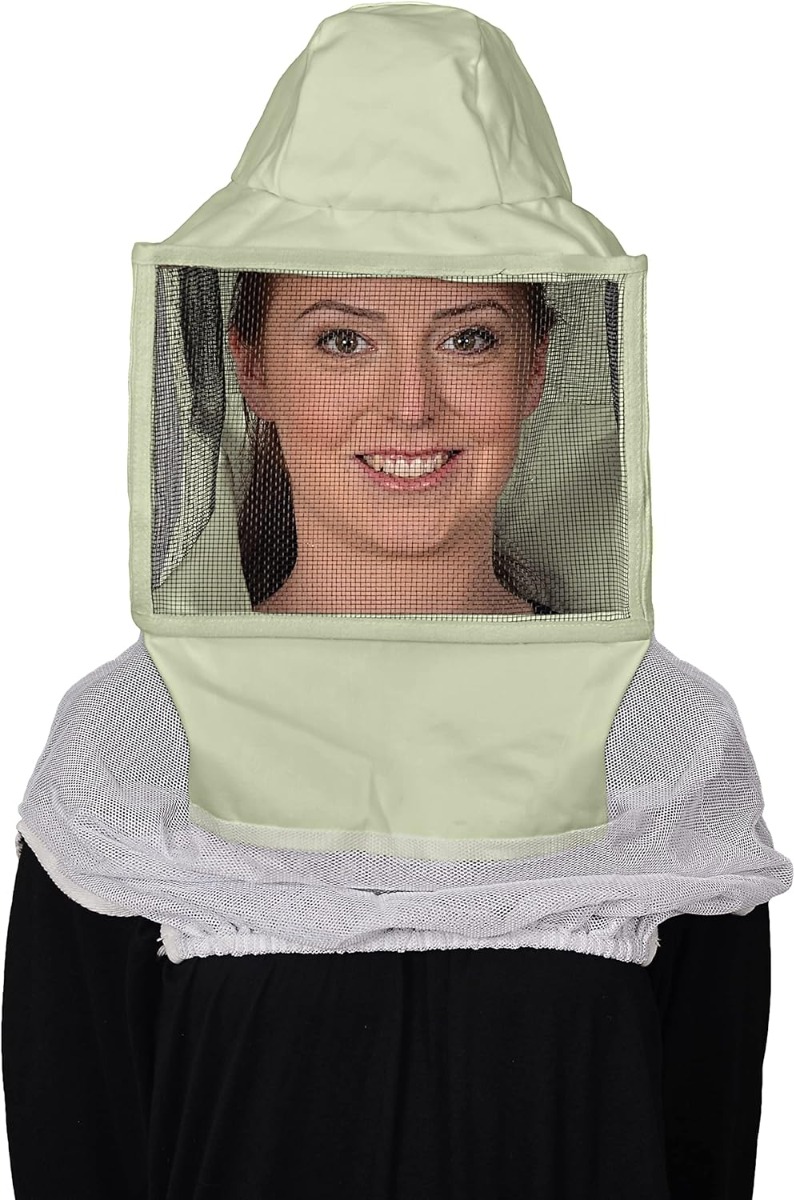 Humble Bee 212 Polycotton Beekeeping Veil with Square Hat - Olive