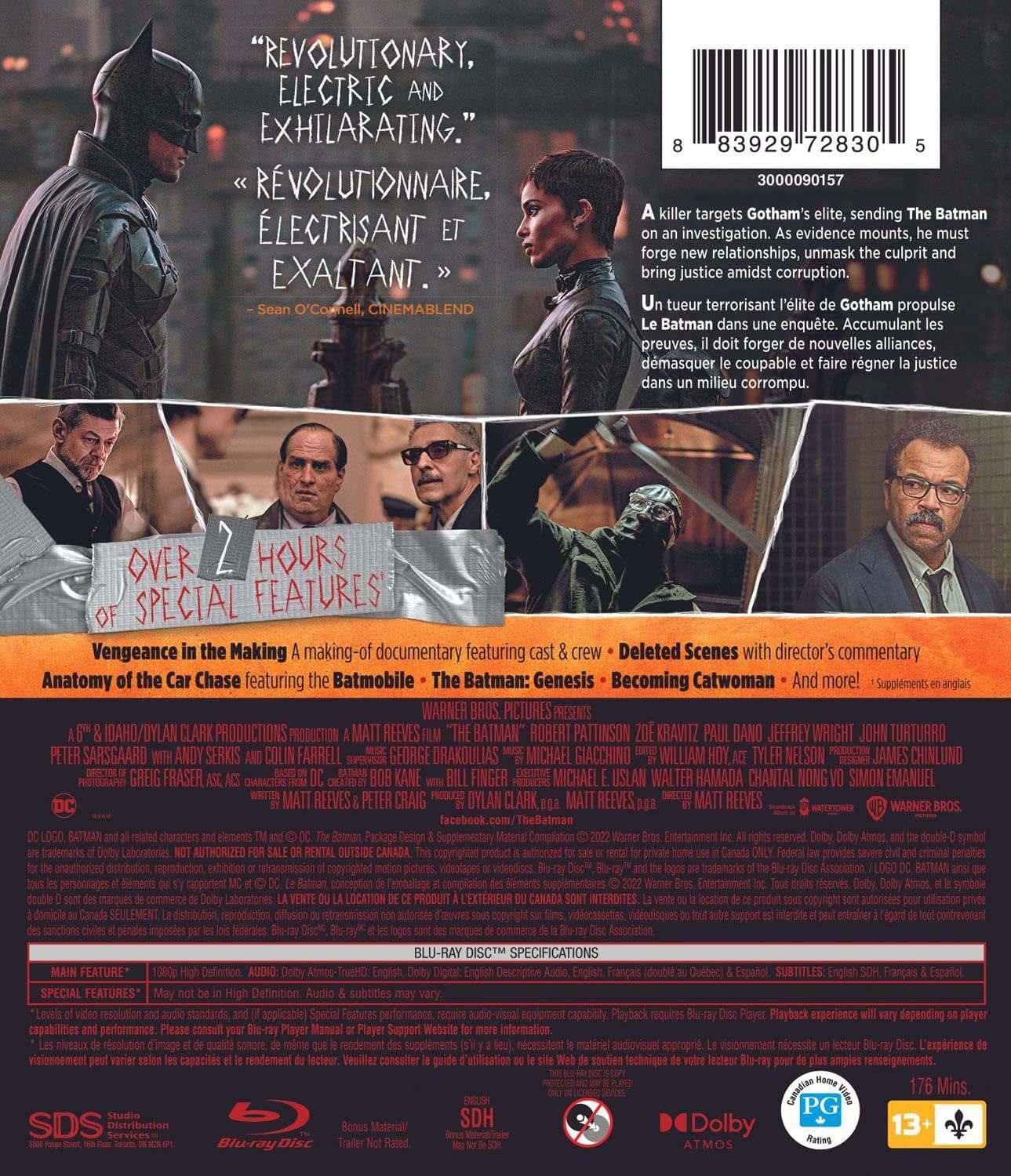 The Batman (2022, Blu-Ray + Digital) [Bilingual]
