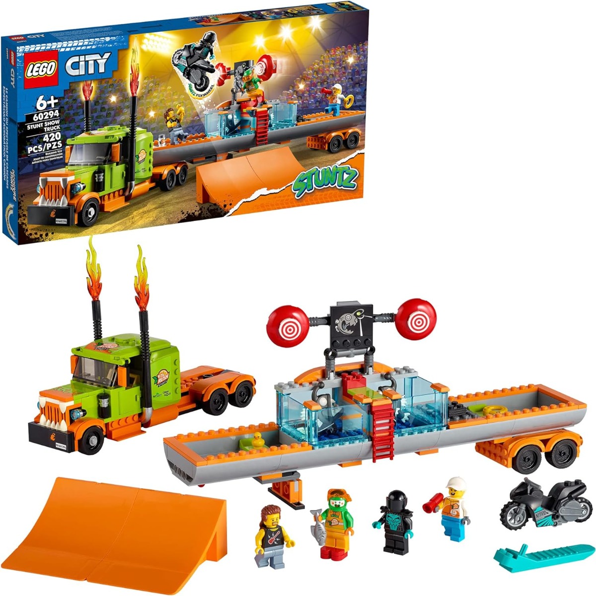 Lego 60294 City Stunt Show Truck Building Toy (420 pcs) 