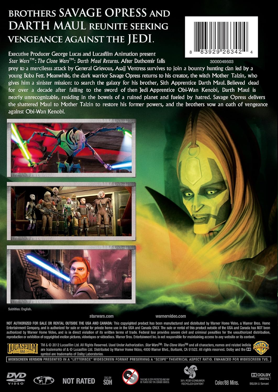 Star Wars: The Clone Wars Return of Darth Maul - Director's Cut [DVD]