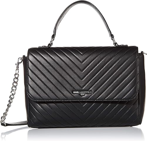 KARL LAGERFELD PARIS Women's Charlotte Top Handle Satchel Bag - Black