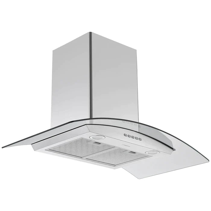 Ancona AN-1548 36 in. Convertible Wall-Mounted Glass Canopy Range Hood in Stainless Steel