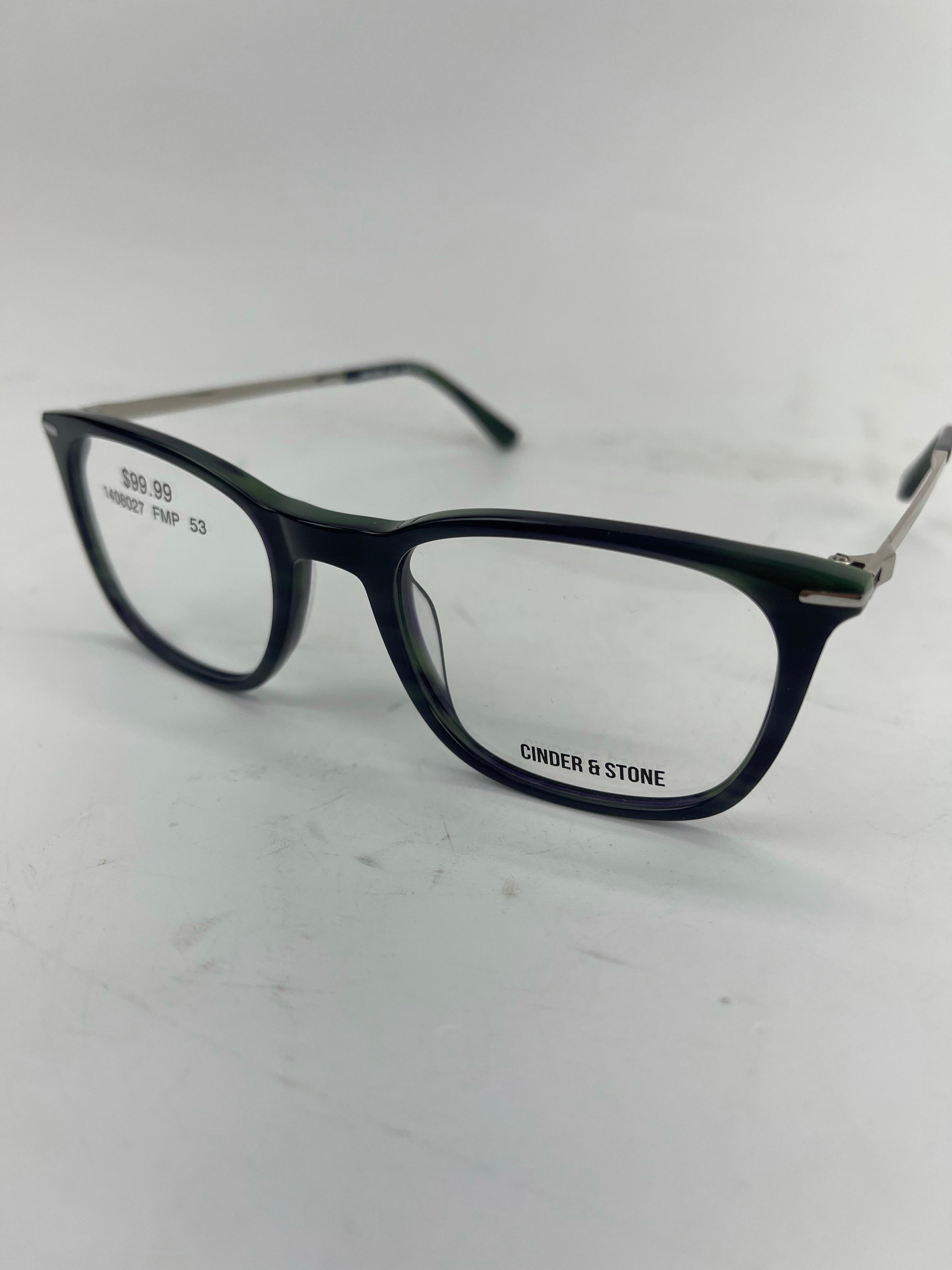 Cinder and Stone Green/Black Eyeglasses Frames