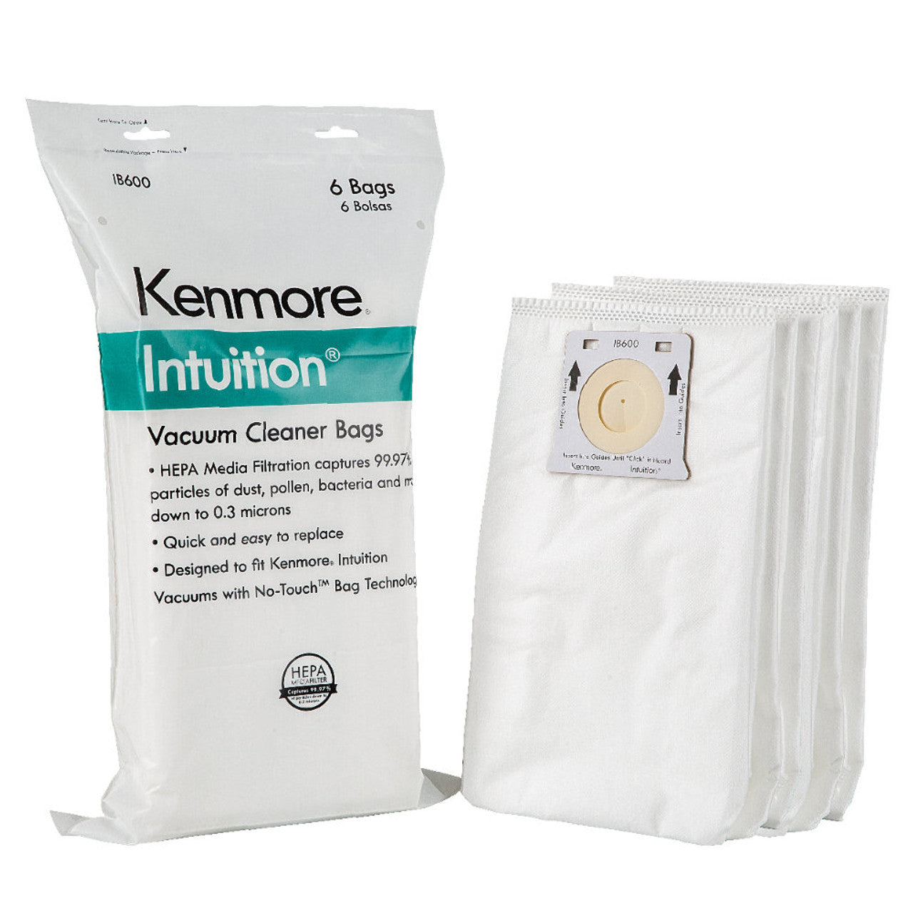 Kenmore IB600 HEPA Replacement Intuition Vacuum Cleaner Bags (6-pack)