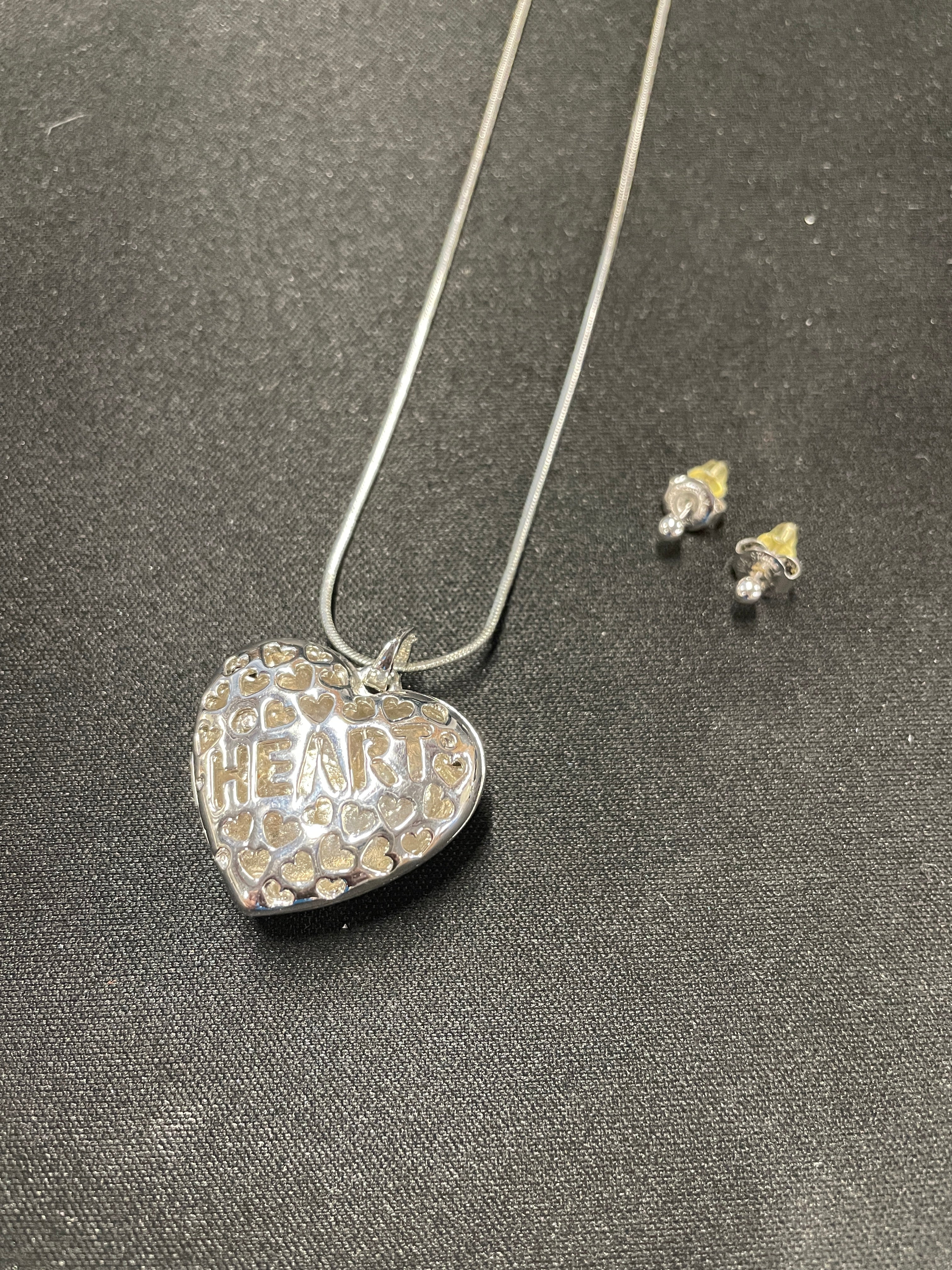 Swarovski Crystal Heart Pendant In Sterling Silver