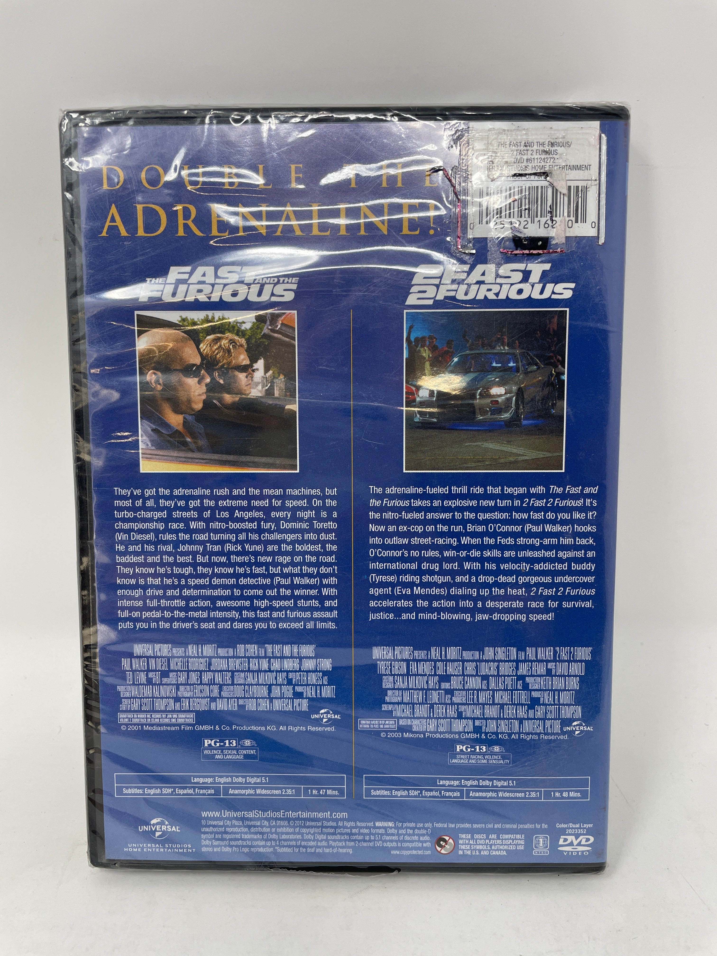 The Fast and the Furious / 2 Fast 2 Furious Double Feature - DVD