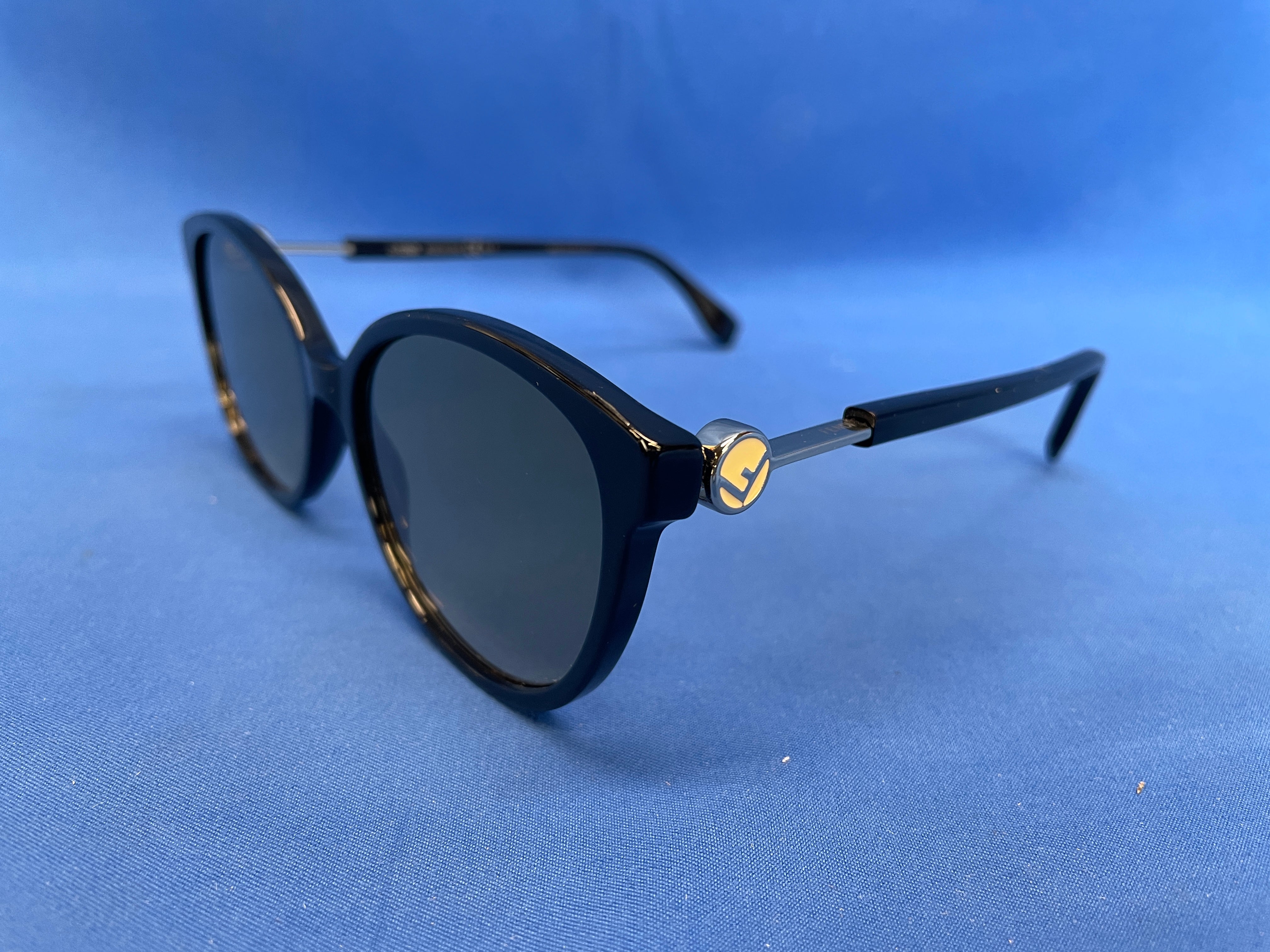 Fendi FF0373/S 807 Black Round Sunglasses