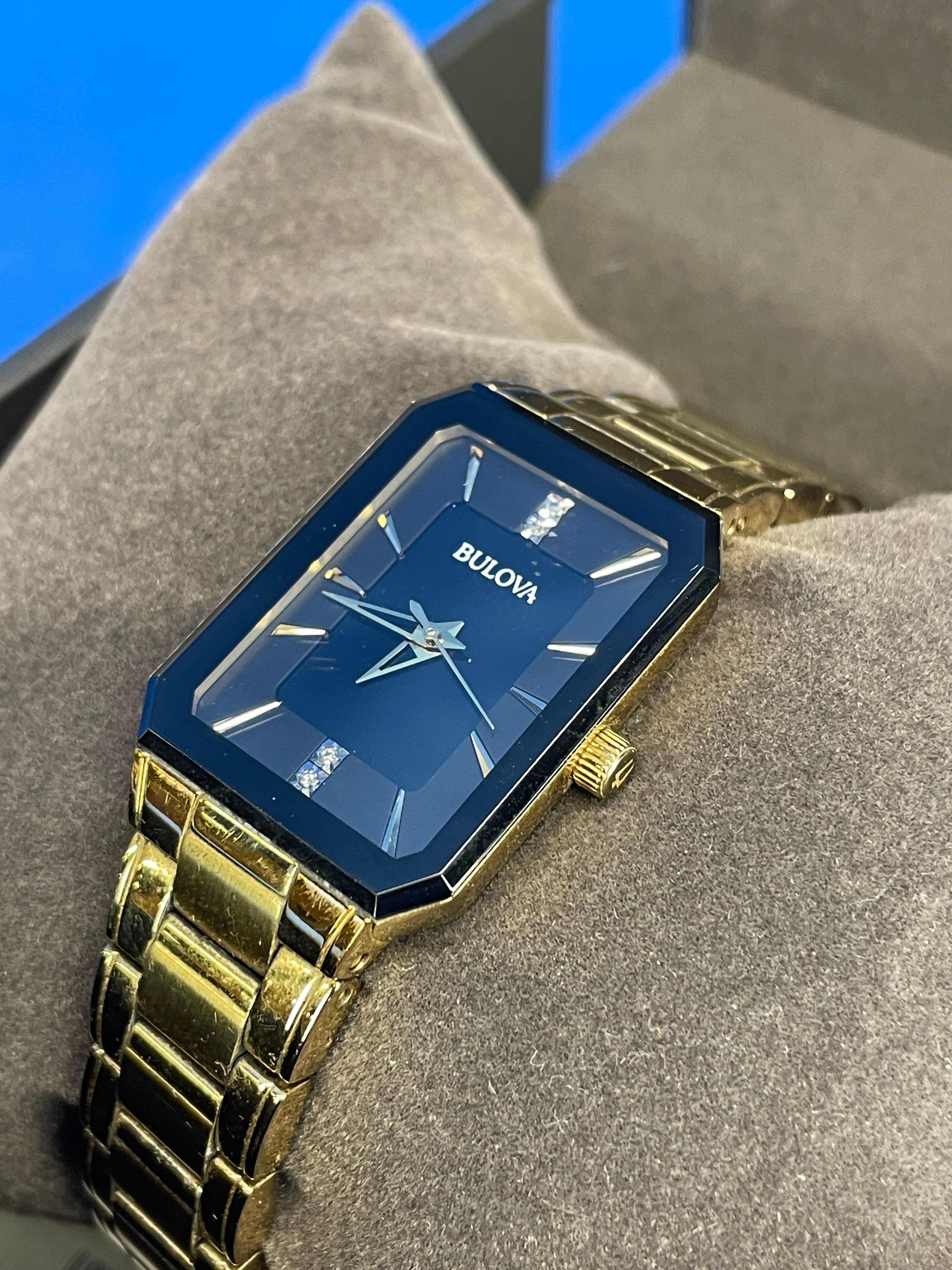 Bulova Women's Classic Diamond Gold-tone Stainless Steel Quartz Watch 97P157