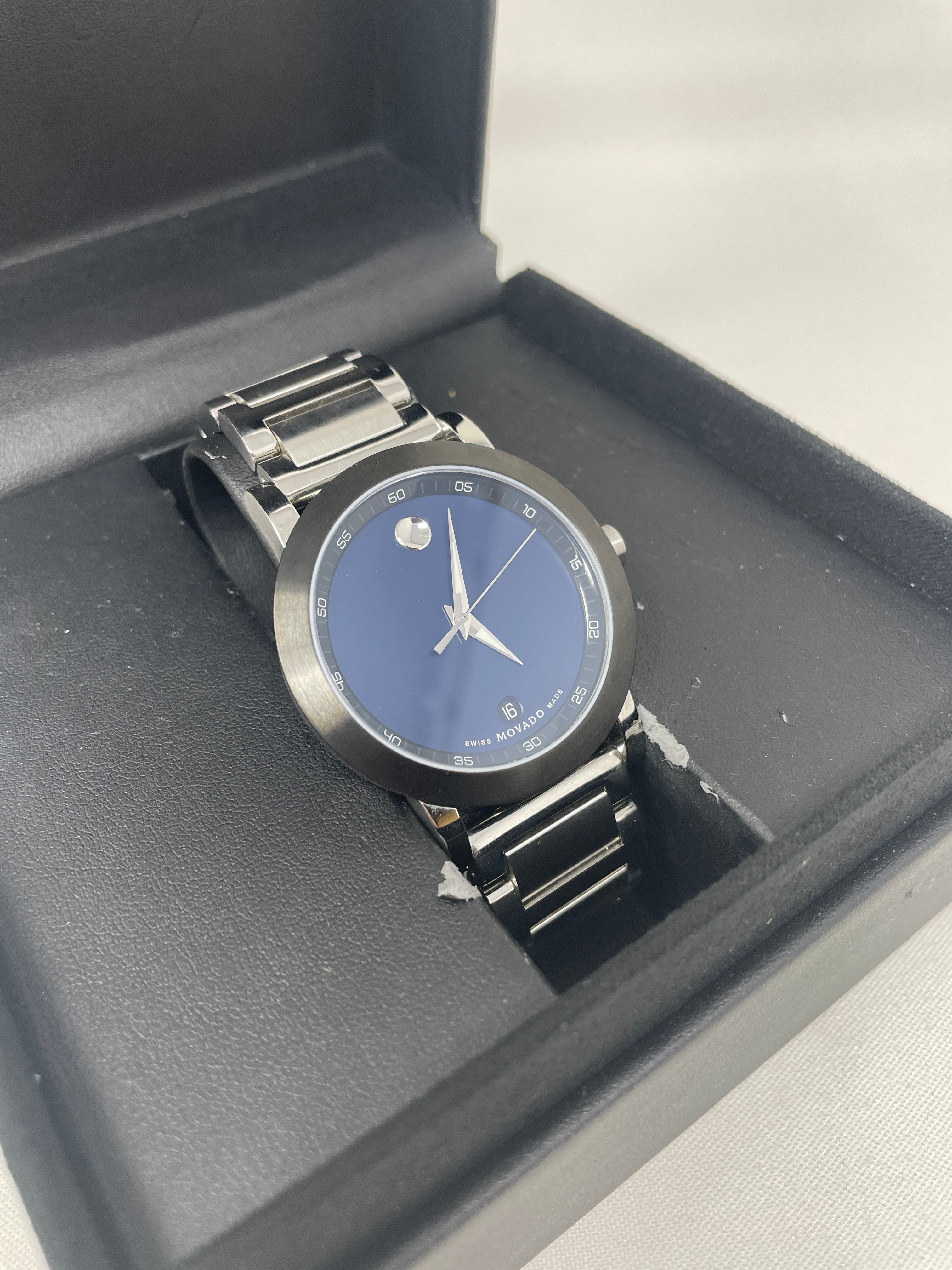 MOVADO Museum Blue Dial Stainless Steel Men's Watch