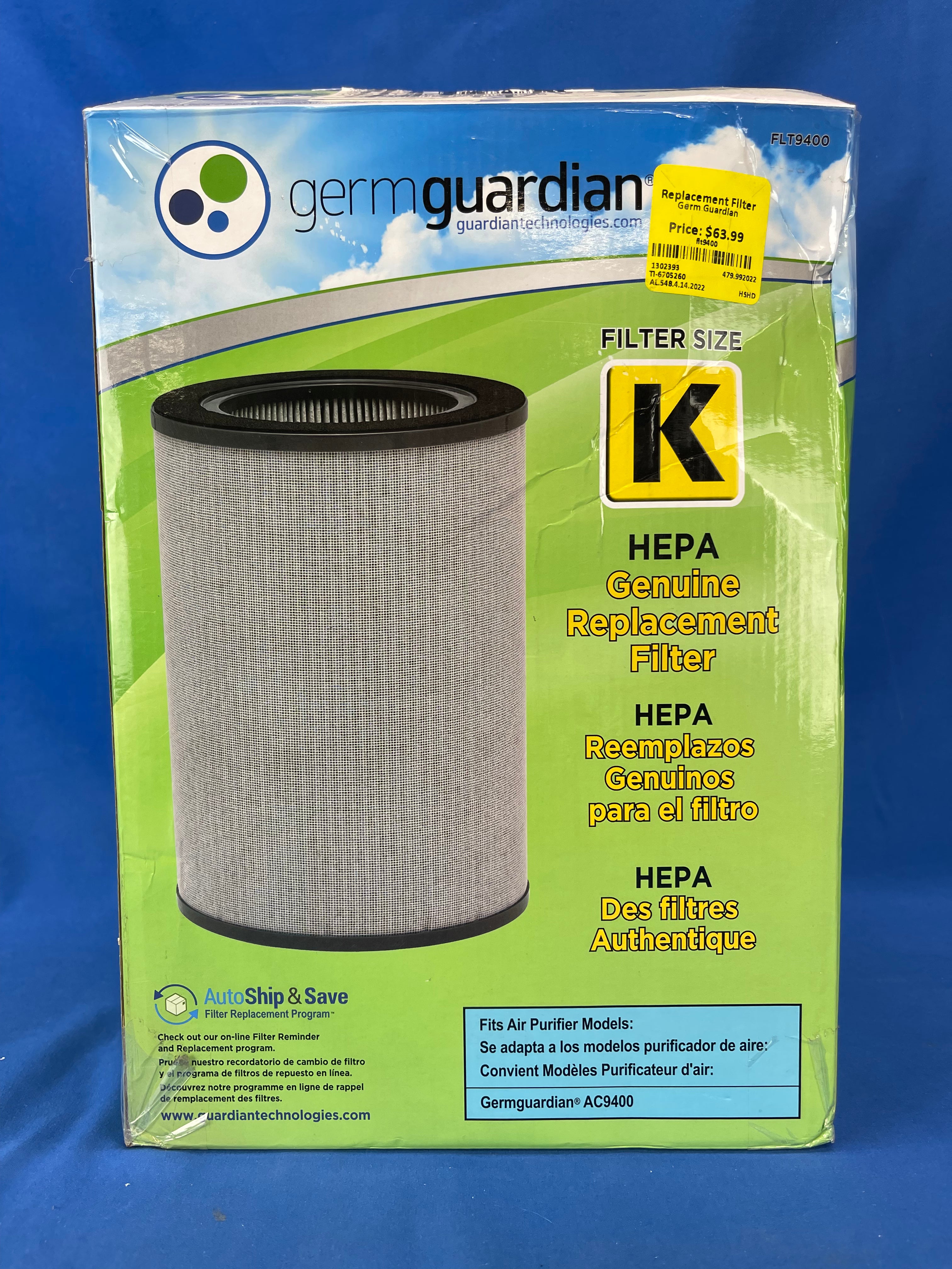 GermGuardian HEPA Replacement Filter K (FLT9400)