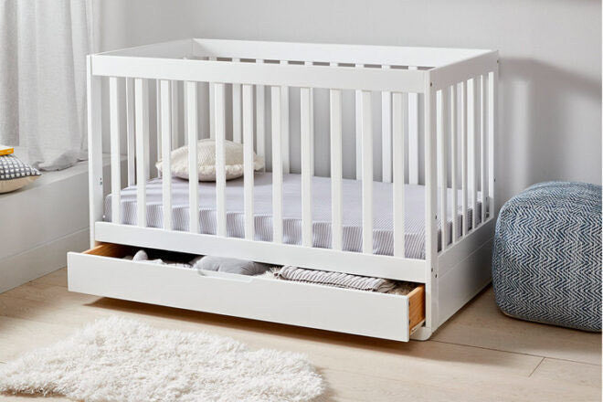 Anko Wooden Crib With Drawer