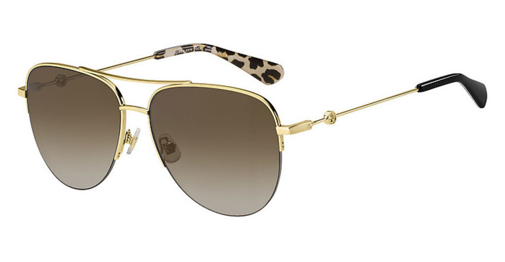 Kate Spade Women's Aviator Polarized Sunglasses - Gold Havana