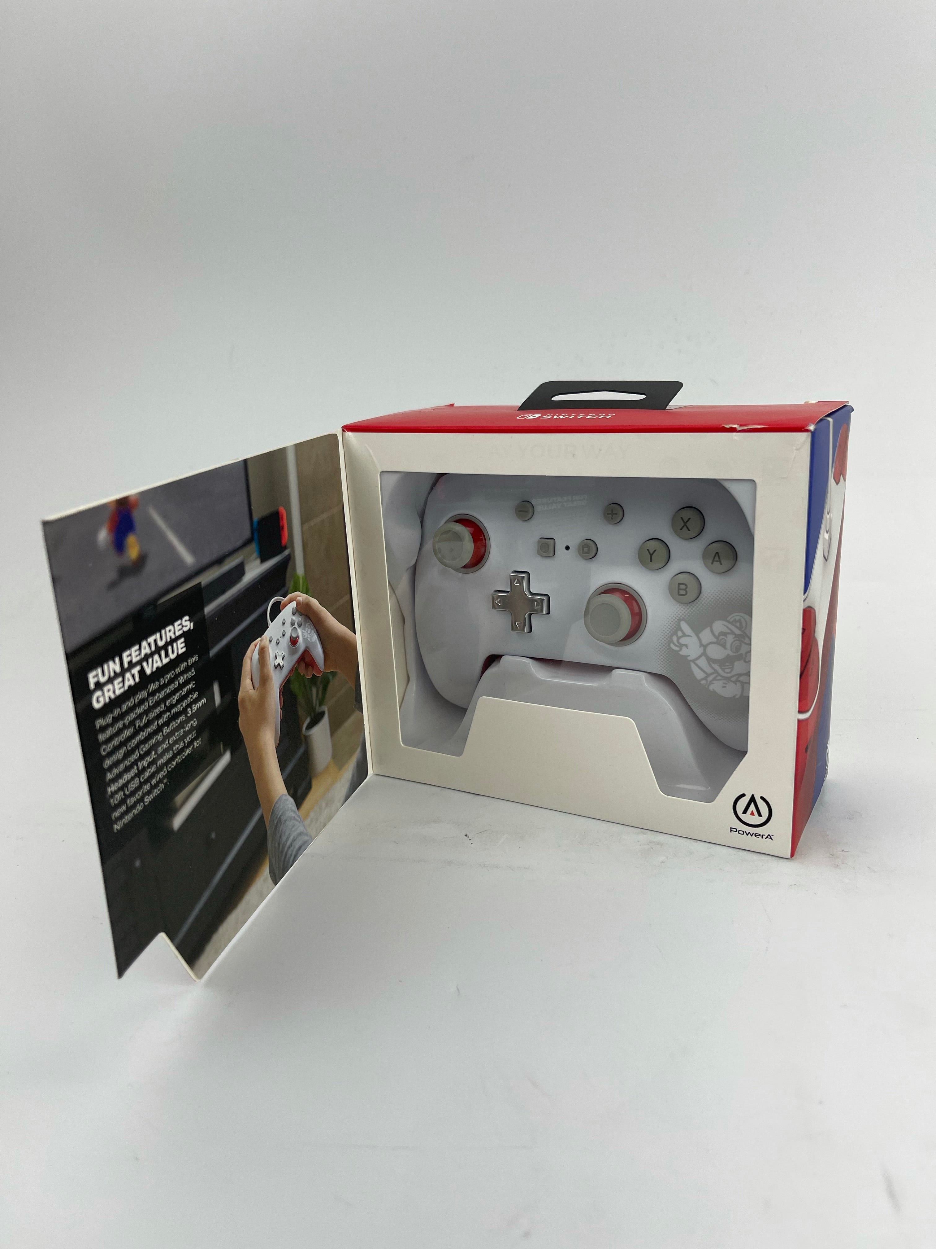 PowerA Mario Enhanced Wired Controller for Switch - Red/White
