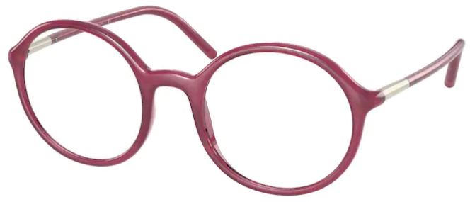 Prada PR09WV Round Eyeglasses - Opal Bordeaux 