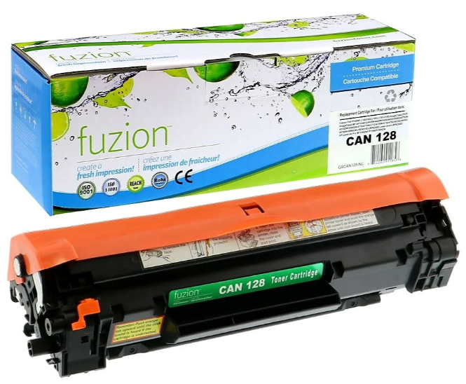 Fuzion New Compatible Canon 128 Black Toner Cartridges, Standard Yield