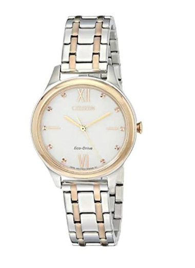 Citizen Women s Eco-Drive Two-Tone Stainless Steel Watch EM0506-51A