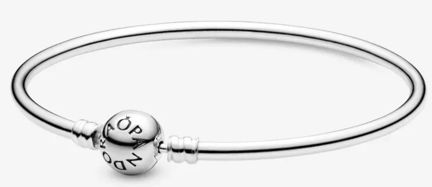 Pandora Moments Bangle - Charm Bracelet  (Metal has moderate wear)