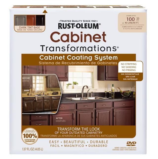 RUST-OLEUM Cabinet Transformations: Cabinet Coating System - Dark Tint Base / Dark Colour Kit, 4.14 L