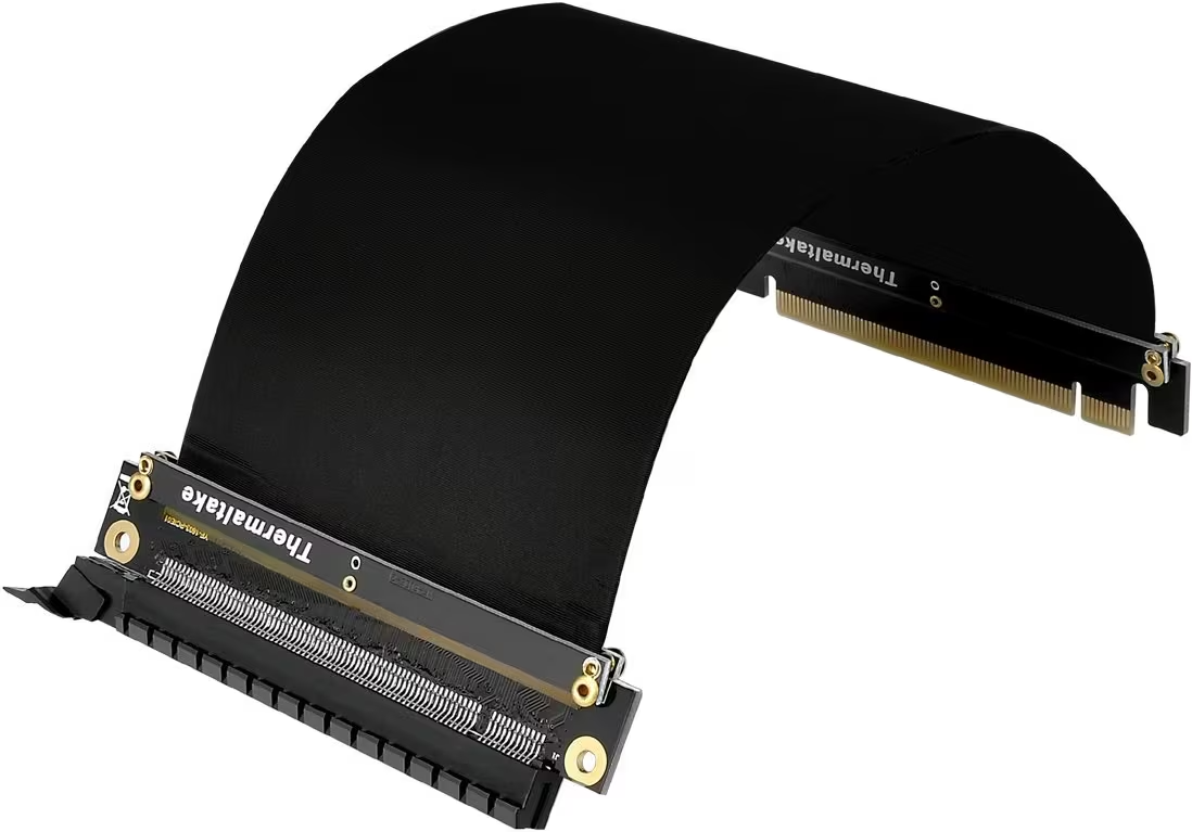 Thermaltake AC-053-CN1OTN-C1 TT Gaming PCI-E x16 3.0 Black Extender Riser Cable - 200mm