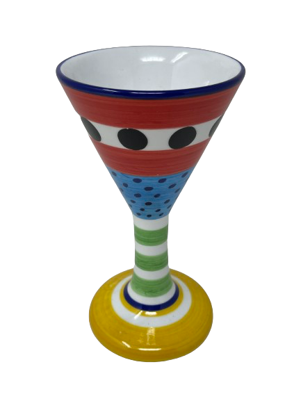 Grazia Deruta Italian Martini Goblet by Herman Fogelin