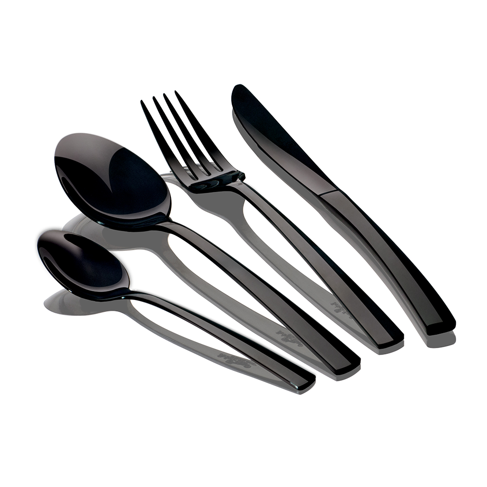Berlinger Haus 24-Piece Cutlery Set - Mirror Black (BH/2346)