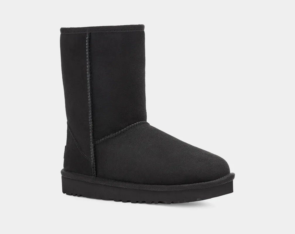 UGG Womens Classic Short II Boot [Black] Size 9 *Out-Of-Box*
