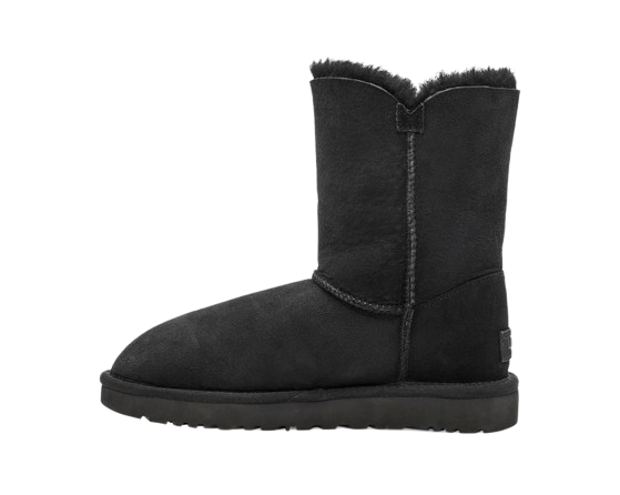Black uggs buttons side discount