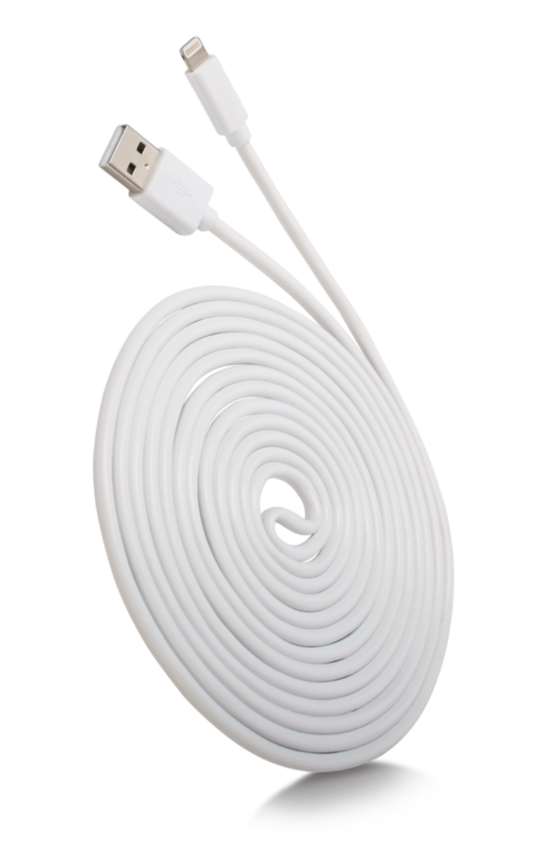USB to Lightning iphone Cable 10ft (white) [pack of 3]