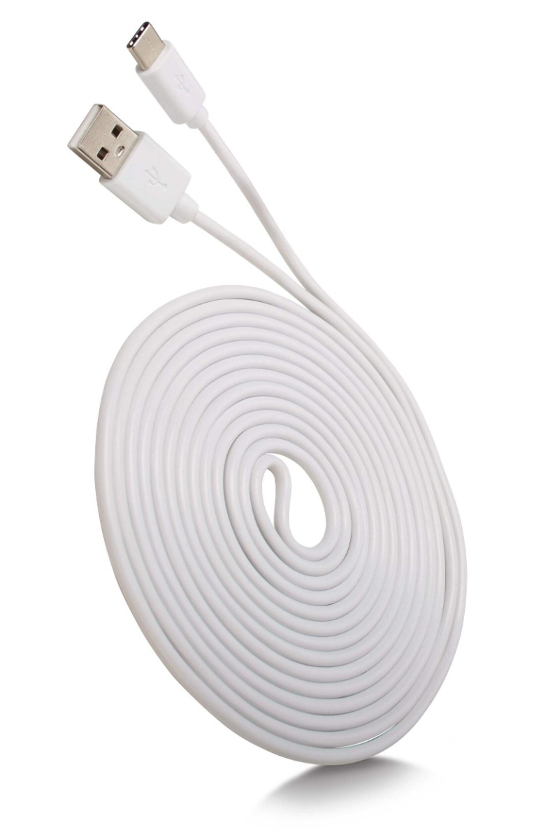 USB to Type C Cable 10ft (white) [pack of 3]