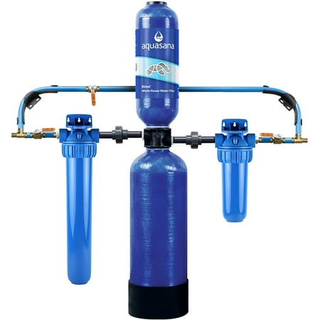 Aquasana Whole House Water Filter System - Carbon & KDF Home Water Filtration - Filters Sediment & 97% Of Chlorine - 1 000 000 Gl - EQ-1000