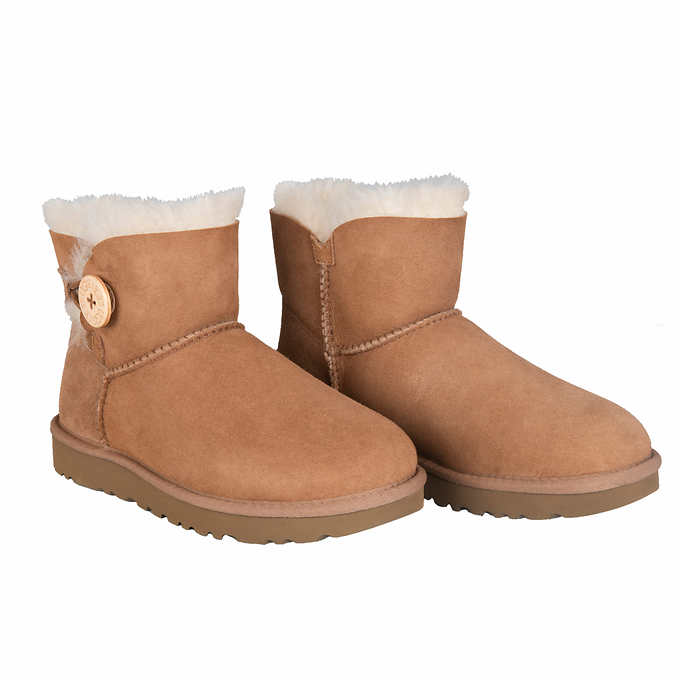 UGG Womens Mini Bailey Button Boot [Chestnut] Size 9