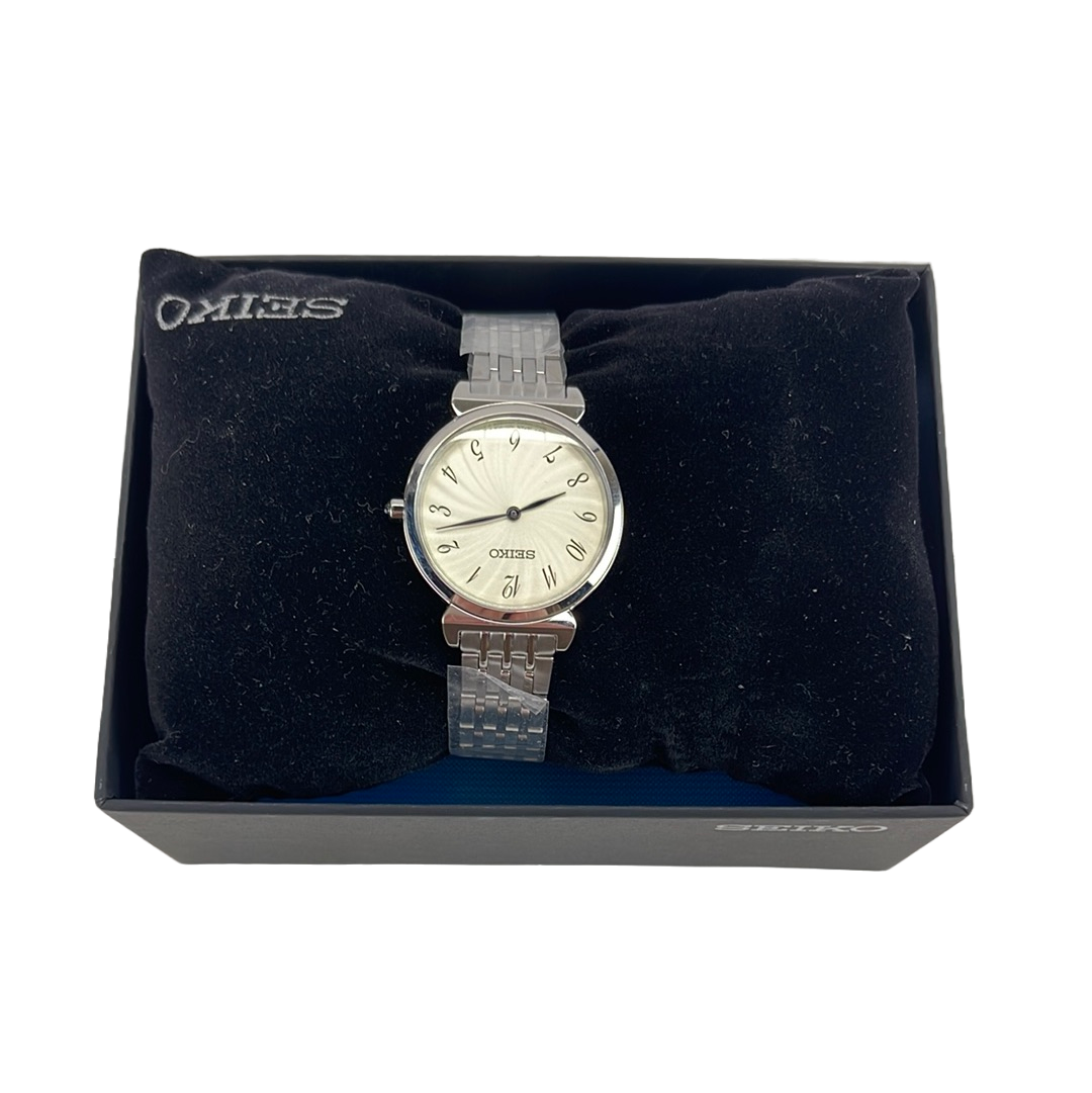 Seiko Ladies Classic, Japanese Quartz Silver Watch, White