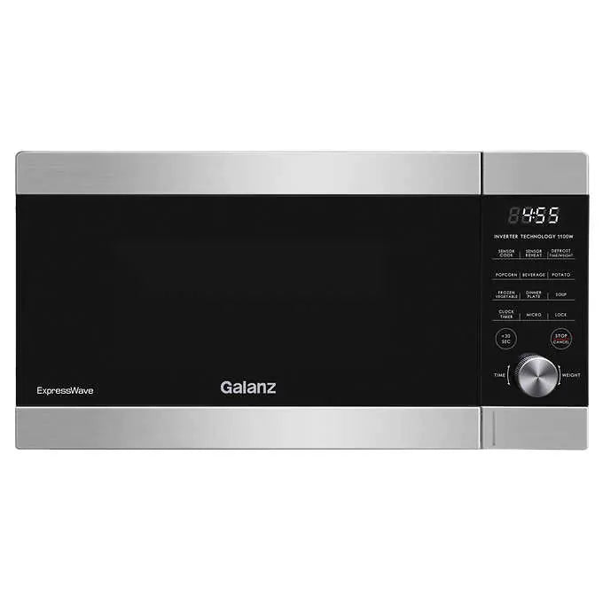 Galanz 1.3 Cu Ft ExpressWave Sensor Cooking Microwave Oven with an easy-to-use Express Cooking Knob, Inverter