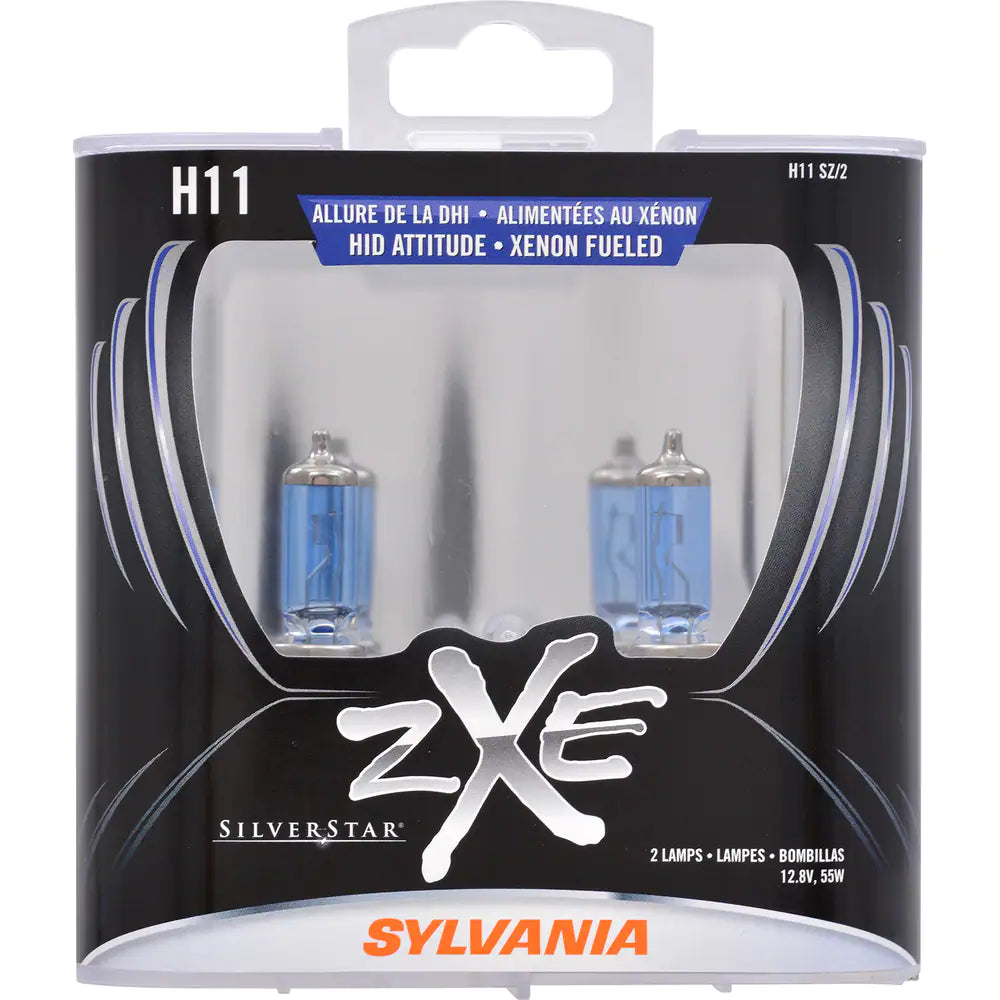 SYLVANIA H11 SilverStar zXe High Performance Halogen Headlight Bulb -  2 PK