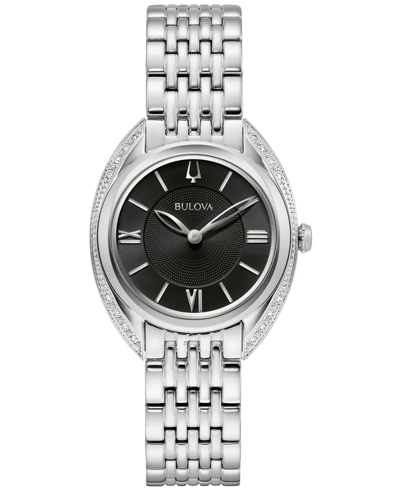 Bulova Women's Classic Diamond Stainless Steel Bracelet Watch