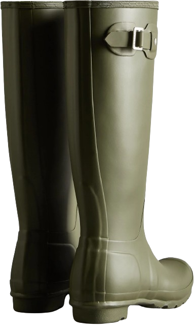 HUNTER Women's Original Tall Rain Boots - Dark Olive (US 7)
