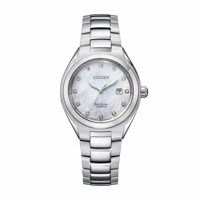 Citizen Super Titanium Lady EcoDrive Mother of Pearl Dial Ladies Watch