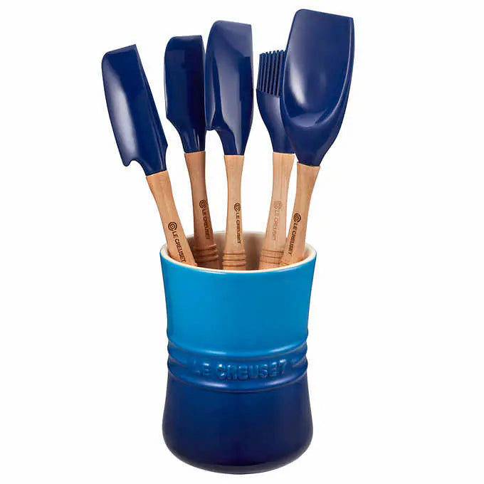 Le Creuset Revolution 6-Piece Silicone Kitchen Tool Set - Blueberry *MISSING HOLDER*