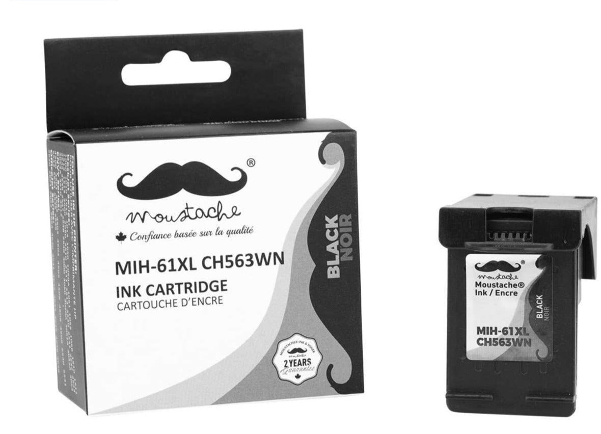 Moustache Remanufactured HP 61XL (HP61XL) CH563WN Ink Cartridge - Black