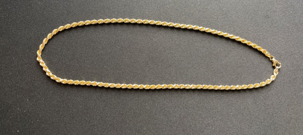 14K  18" Yellow Gold Rope Chain