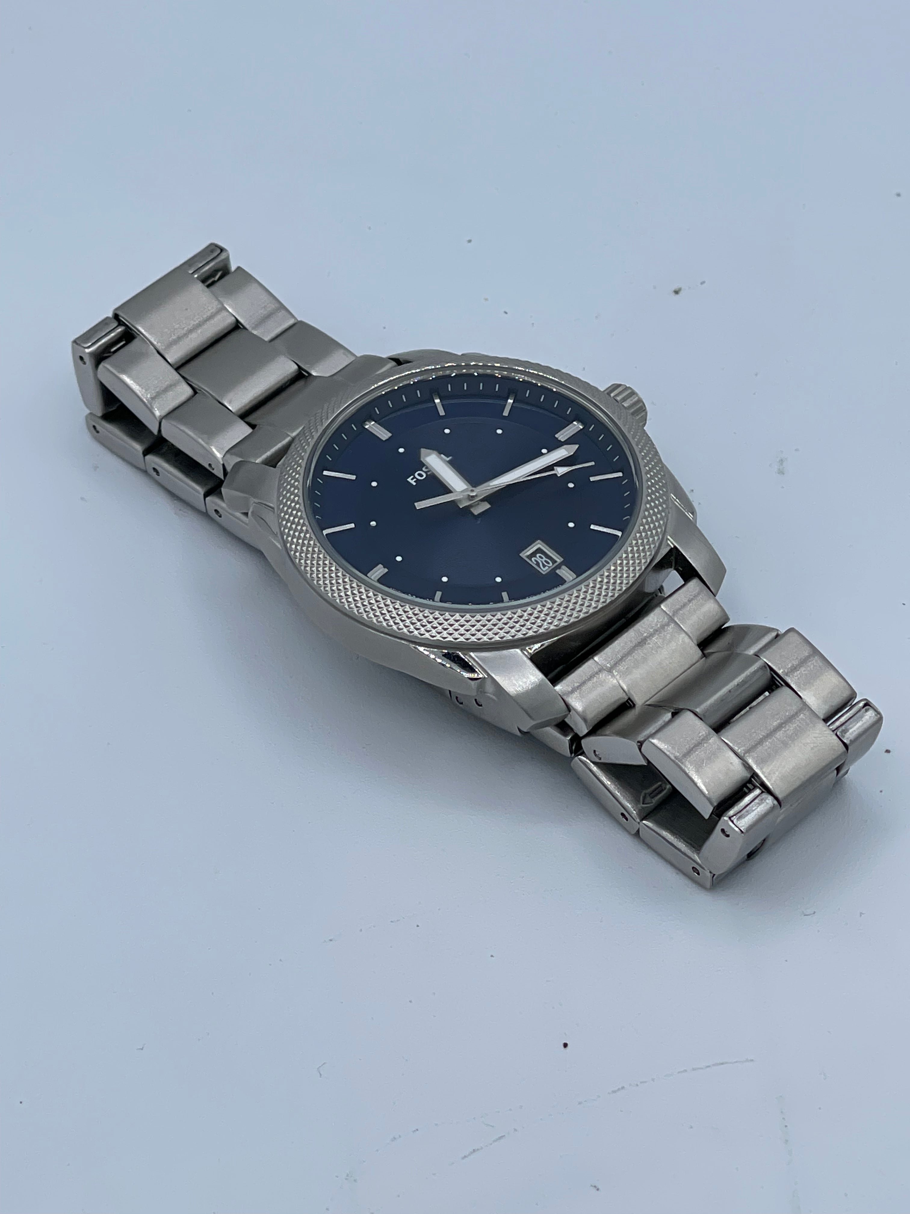 Fossil Men's Machine FS5340 Silver Stainless-Steel Japanese Quartz Fashion Watch