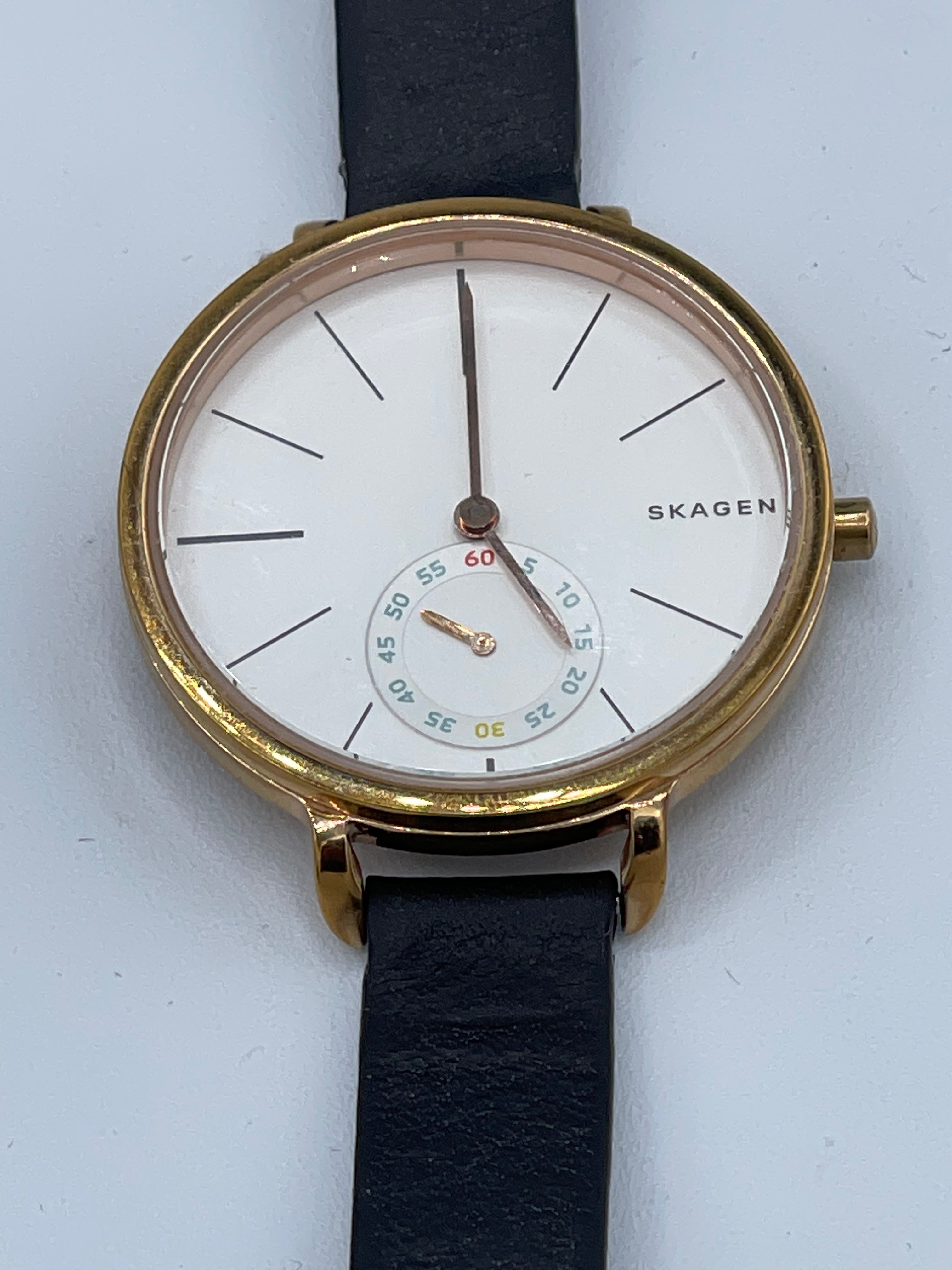 SKAGEN Women's Hagen Dark Brown Leather Watch (SKW2356)