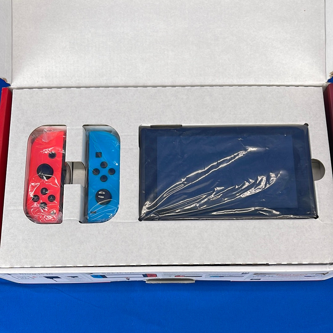 Nintendo Switch Console with Neon Blue and Red Joy-Con (Includes Carrying Case)
